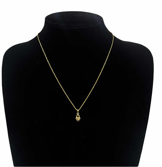WG03560 N 18k Saudi Gold Necklace 17.5" .79g