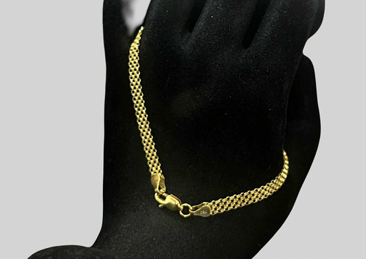 WG03566 B 18k Saudi Gold Bracelet 7.5" 2.30g