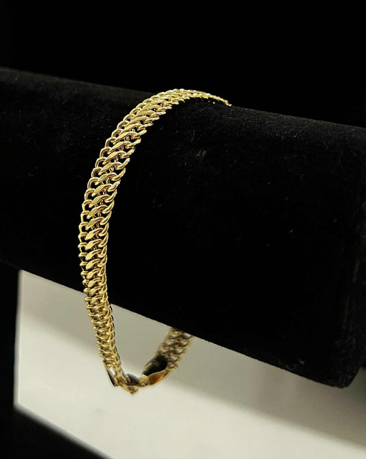 WG03567 B 18k Saudi Gold Bracelet 8" 6.90g
