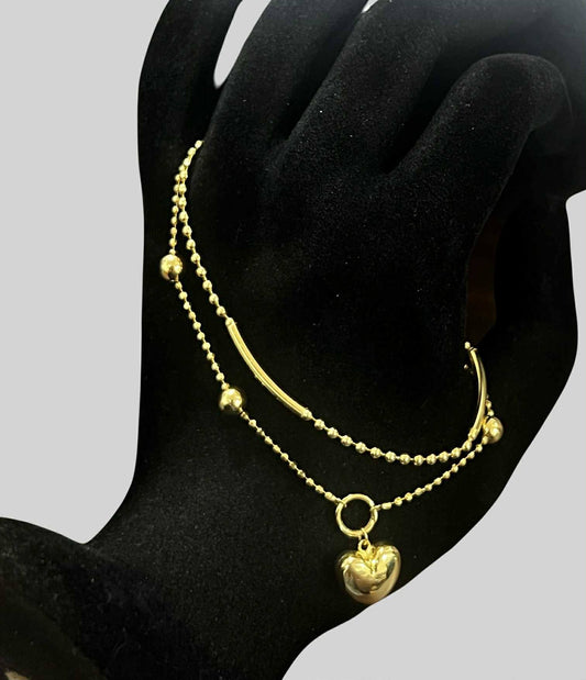 WG03572 B 18k Saudi Gold Bracelet 7.5" 7.13g