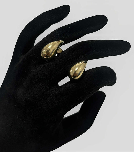 WG03587 E 18k Saudi Gold Earrings 2.98g