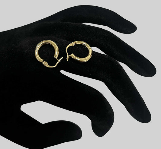 WG03596 E 18k Saudi Earrings Gold .95g