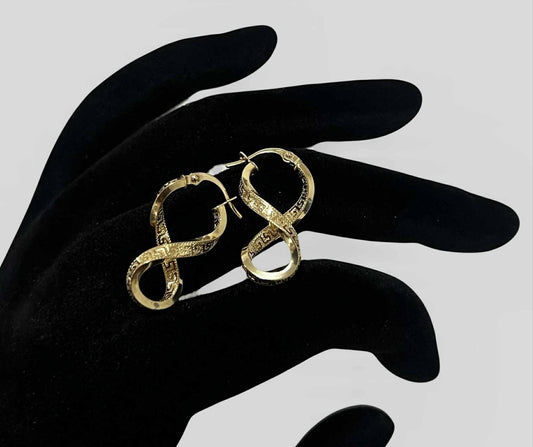 WG03602 E 18k Saudi Earrings Gold 1.41g