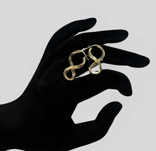 WG03751 E 18k Saudi Gold Earrings 1.34g