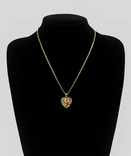 WG03759 N 18k saudi gold Necklace 18" 4.82g