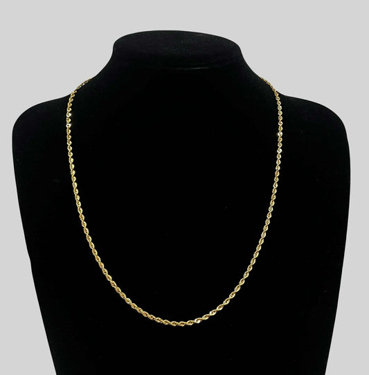 WG03761 N 18k Saudi Gold Necklace 22" 4.02g
