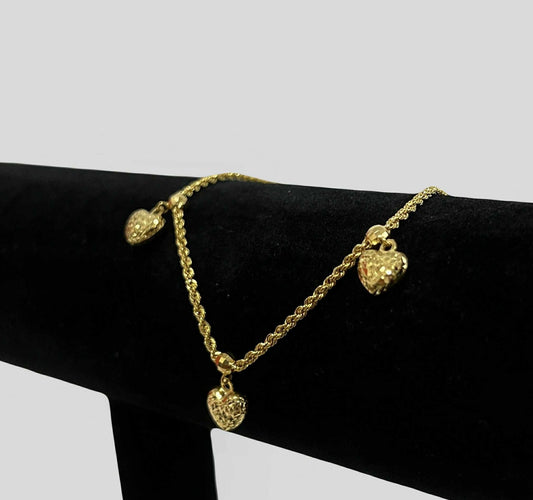 WG03765 B 18k Saudi Gold Bracelet 7.5" 3.56g