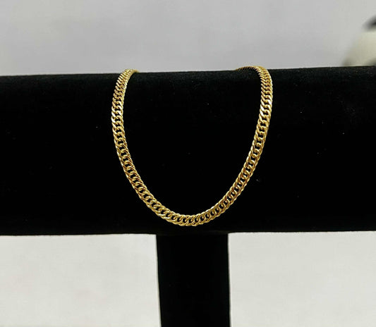 WG03771 B 18k Saudi Gold Bracelet 8" 2.73g