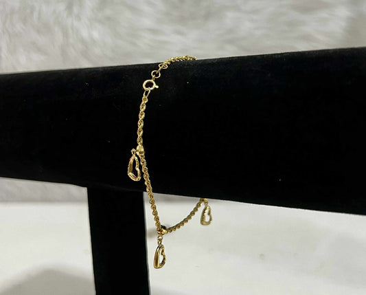 WG03769 B 18k Saudi Gold Bracelet 7.5" 2.94g