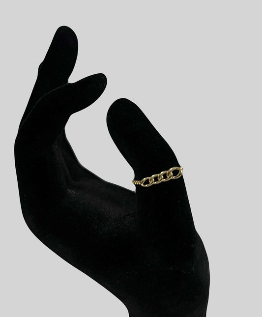 WG03774 R 18k Saudi Gold Ring s. 7.5 1.51g