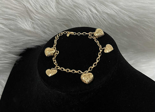 WG03788 B 18k Saudi Gold Bracelet 6.5-7.5" 5.58g