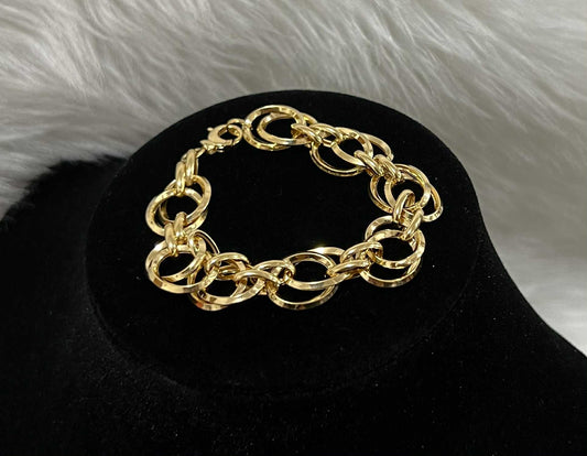 WG03783 B 18k Saudi Gold Bracelet 6.5" 6.18g