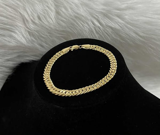 WG03787 B 18k Saudi Gold Bracelet 7.5" 3.83g