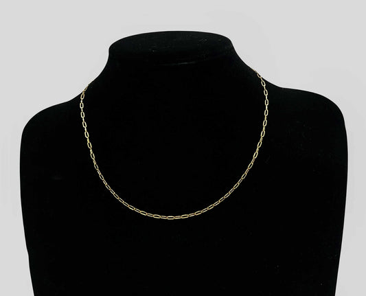 WG03794 N 18k Saudi Gold Necklace 17.5" 2.13g