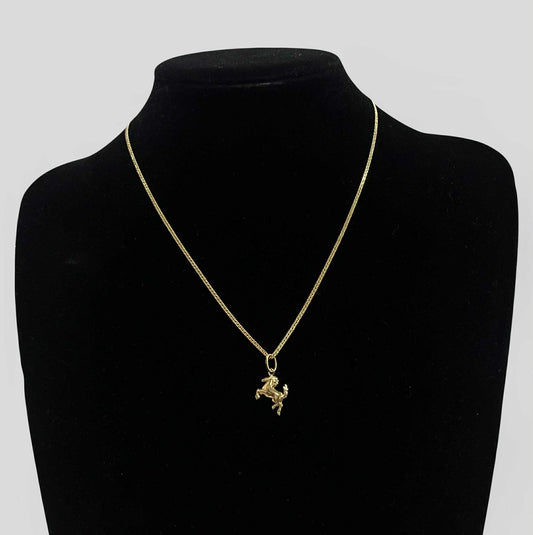 WG03796 N 18k Saudi Gold Necklace 17.5" 2.21g