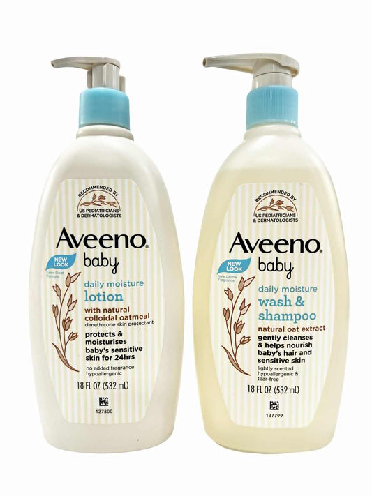Aveeno Baby lotion, wash & shampoo bundle 532ML
